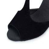 <transcy>Zapatos de baile latino con purpurina dorados y negros para mujer, zapatos de baile de salón de baile y salsa de tango</transcy>