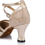 <transcy>Блестящие женские туфли для латинских бальных танцев сальсы</transcy>
