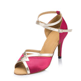 Satin Latin Ballroom Salsa Dance Shoes For Women Girls