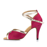 Satin Latin Ballroom Salsa Dance Shoes For Women Girls