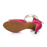 Satin Latin Ballroom Salsa Dance Shoes For Women Girls