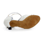 <transcy>Zapatos De Baile Latino De Salón De Salsa Para Mujeres Niñas Dorado Negro Plata Morado</transcy>