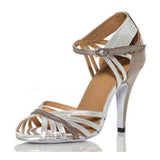 Silver Latin Dance Shoes | Women's Salsa Dancing Shoes | Customized | Danceshoesmart