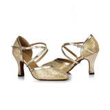 Glitter Modern Dance Shoes Women Girls Latin Ballroom Salsa Tango Samba Dance Shoes