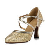 Glitter Modern Dance Shoes Women Girls Latin Ballroom Salsa Tango Samba Dance Shoes