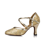 Glitter Modern Dance Shoes Women Girls Latin Ballroom Salsa Tango Samba Dance Shoes