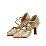 Glitter Modern Dance Shoes Women Girls Latin Ballroom Salsa Tango Samba Dance Shoes