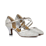 Glitter Modern Dance Shoes Women Girls Latin Ballroom Salsa Tango Samba Dance Shoes