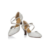 Glitter Modern Dance Shoes Women Girls Latin Ballroom Salsa Tango Samba Dance Shoes