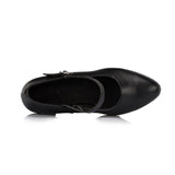 <transcy>Zapatos de baile modernos de PU negros para mujer Zapatos de baile latino de salón Salsa Samba Tango</transcy>