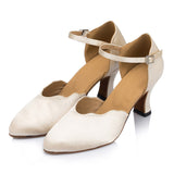 <transcy>Satin Latin Ballroom Salsa Modern Dance Shoes para mujeres niñas</transcy>