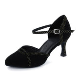 Flock Women Ballroom Salsa Dance Shoes Custom Latin Tango Samba Dance Shoes
