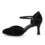 Flock Women Ballroom Salsa Dance Shoes Custom Latin Tango Samba Dance Shoes
