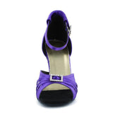 Satin Rhinestone Dance Shoes For Women Ladies Latin Ballroom Tango Dance Shoes