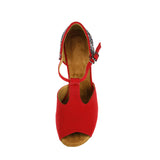 <transcy>Zapatos de baile rojos para mujer | Zapatos de baile de salón con purpurina | Zapatos de baile de salsa latina | Danceshoesmart</transcy>
