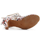 Soft Sole Latin Dance Shoes Adjustable Buckle Lace Up Ballroom Tango Salsa ChaCha Dancing Shoes