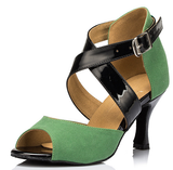 <transcy>Zapatos de baile latino | Zapatos de baile de salón para mujer | Zapatos de salsa flocados | Danceshoesmart</transcy>