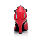 PU Rhinestone Latin Ballroom Salsa Dance Shoes For Women Girls