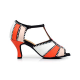 PU Rhinestone Latin Ballroom Salsa Dance Shoes For Women Girls