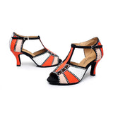 PU Rhinestone Latin Ballroom Salsa Dance Shoes For Women Girls
