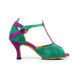 Flock Women Ladies Latin Salsa Dance Shoes Customized