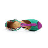 Flock Women Ladies Latin Salsa Dance Shoes Customized