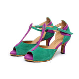 Flock Women Ladies Latin Salsa Dance Shoes Customized