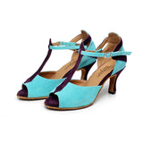 Flock Women Ladies Latin Salsa Dance Shoes Customized