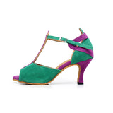 Flock Women Ladies Latin Salsa Dance Shoes Customized