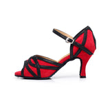 Red Blue Black Latin Dance Shoes For Women Ballroom Salsa Tango Dance Shoes