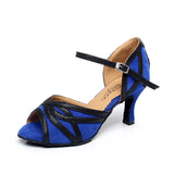 Red Blue Black Latin Dance Shoes For Women Ballroom Salsa Tango Dance Shoes