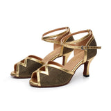 <transcy>Zapatos de baile de salsa de salón de baile latino para mujer</transcy>