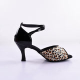 Leopard Latin Dance Shoes Women Girls Salsa Tango Ballroom Dance Shoes