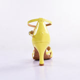 Yellow PU Women Dance Shoes Latin Ballroom Tango Salsa Dance Shoes For Girls Ladies Professional Shoes