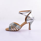 <transcy>Plata Mujeres Salón de baile latino Salsa Zapatos de baile Lentejuelas Fiesta Rendimiento Suede Zapatos de fondo suave</transcy>