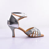 <transcy>Plata Mujeres Salón de baile latino Salsa Zapatos de baile Lentejuelas Fiesta Rendimiento Suede Zapatos de fondo suave</transcy>