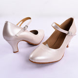 <transcy>Zapatos de baile rosados modernos para mujeres Gilrs Salsa Tango latino Zapatos de baile de salón Tacones personalizados</transcy>