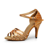 <transcy>Zapatos de baile de alta calidad con diamantes de imitación para mujer, zapatos de baile de Tango Salsa para salón de baile latino</transcy>