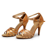 High Quality Dance Shoes Rhinestone Women Latin Ballroom Tango Salsa Dance Shoes
