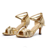 <transcy>Zapatos de baile de salsa de salón latino para mujeres, niñas, zapatos de baile de samba y tango</transcy>
