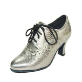 <transcy>Elegantes zapatos de baile latino estándar para interiores de salsa de jazz para mujeres bailando sandalias de PU de tacón alto con estilo moderno</transcy>