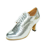 <transcy>Elegantes zapatos de baile latino estándar para interiores de salsa de jazz para mujeres bailando sandalias de PU de tacón alto con estilo moderno</transcy>