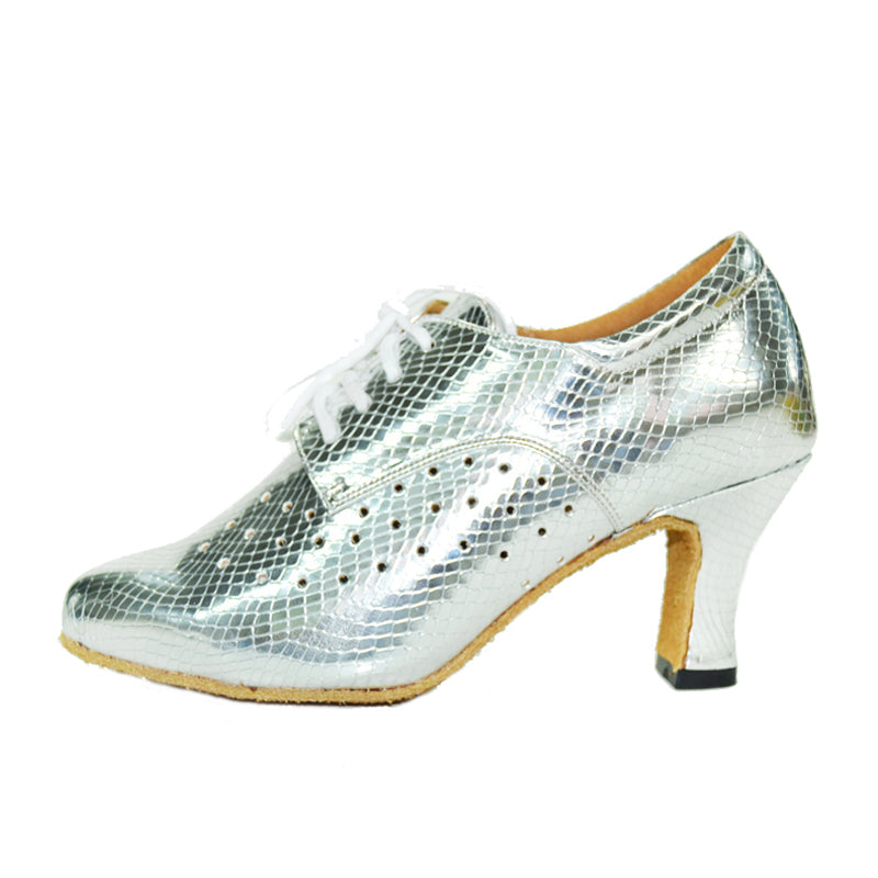 <transcy>Elegantes zapatos de baile latino estándar para interiores de salsa de jazz para mujeres bailando sandalias de PU de tacón alto con estilo moderno</transcy>