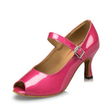 <transcy>Zapatos de baile latino para práctica de salón de baile de Tango para bailar, zapatos de tacón alto para mujer, zapatos de salsa de jazz</transcy>