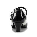 <transcy>Zapatos de baile latino social para interiores para jazz, salsa, baile, mujer, niña, retro, británico, elegante, sandalias, negro</transcy>
