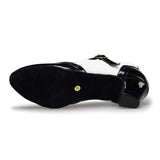 <transcy>Zapatos de baile latino social para interiores para jazz, salsa, baile, mujer, niña, retro, británico, elegante, sandalias, negro</transcy>