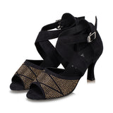 Rhinestone Practice Women Latin Ballroom Salsa Dance Shoes Party Wedding Tango Dancing Shoes