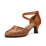 <transcy>Женская обувь для современных танцев со стразами, женская обувь для латинских бальных танцев, сальсы, высокого качества</transcy>