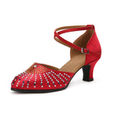 <transcy>Zapatos de baile modernos con diamantes de imitación para mujer, zapatos de baile de salsa de salón latino para mujer, de alta calidad</transcy>
