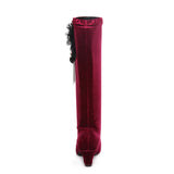 Women Latin Ballroom Salsa Dance Shoes Boots Red Black